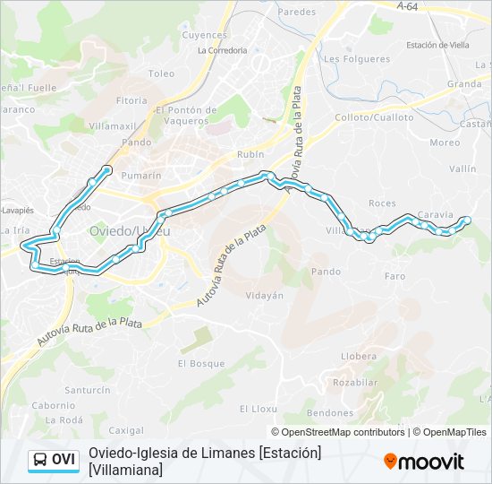 Mapa de OVI de autobús