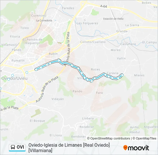 OVI Bus Line Map