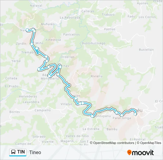 TIN Bus Line Map