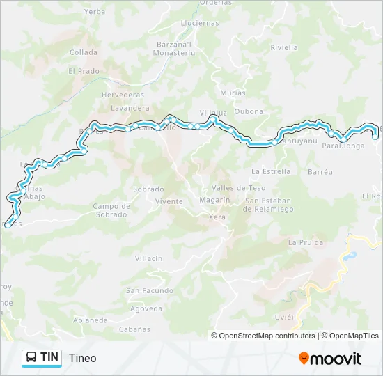 TIN Bus Line Map