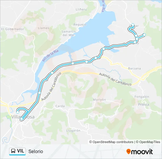VIL Bus Line Map