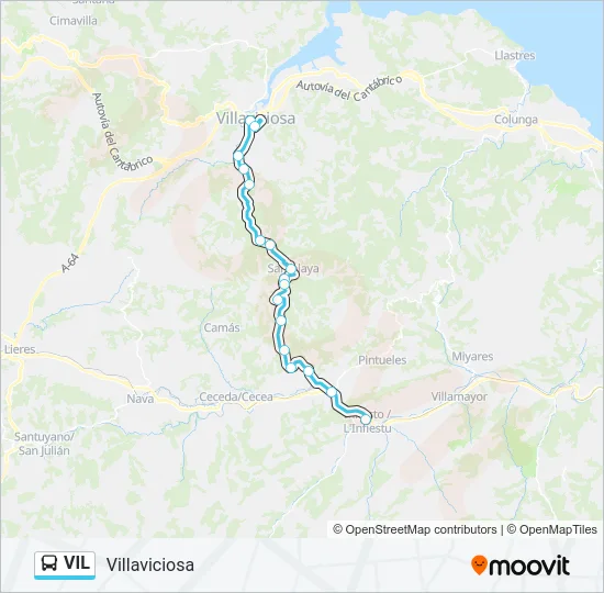VIL Bus Line Map