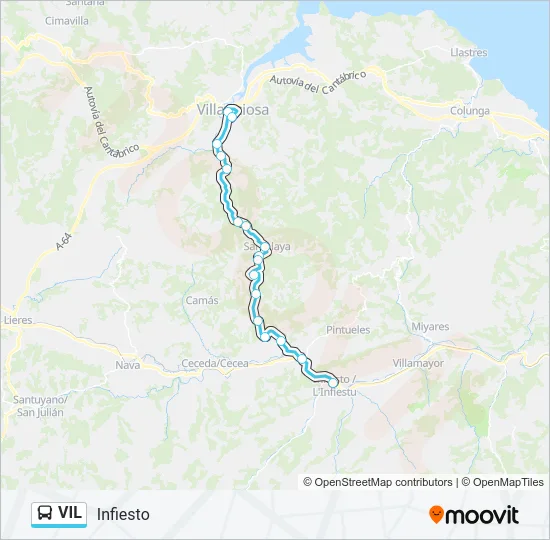 VIL Bus Line Map