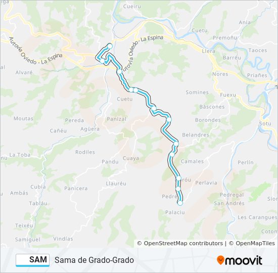 Mapa de SAM de autobús