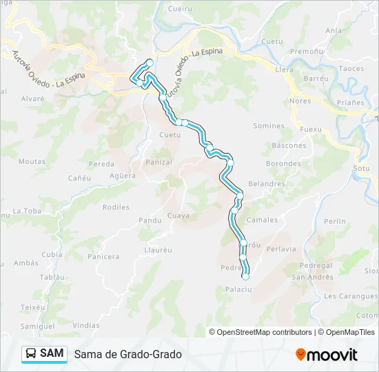 SAM Bus Line Map