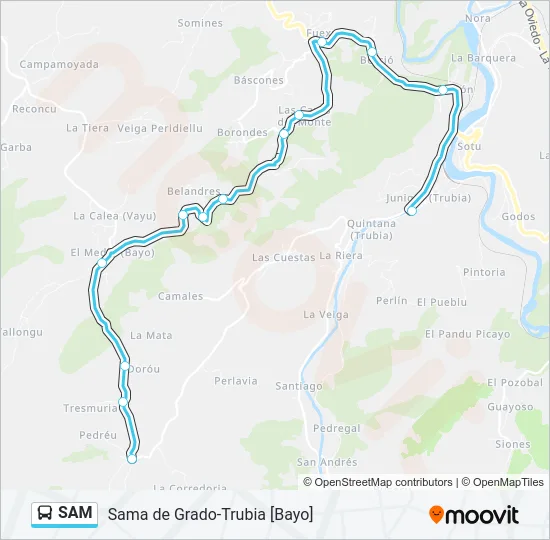 SAM Bus Line Map