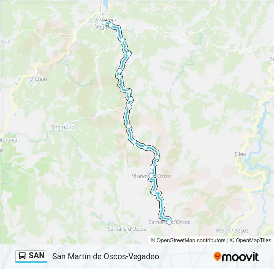 SAN Bus Line Map