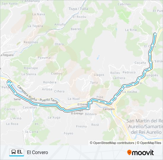 EL bus Mapa de línia