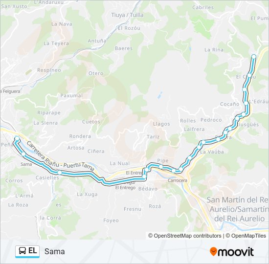 Mapa de EL de autobús