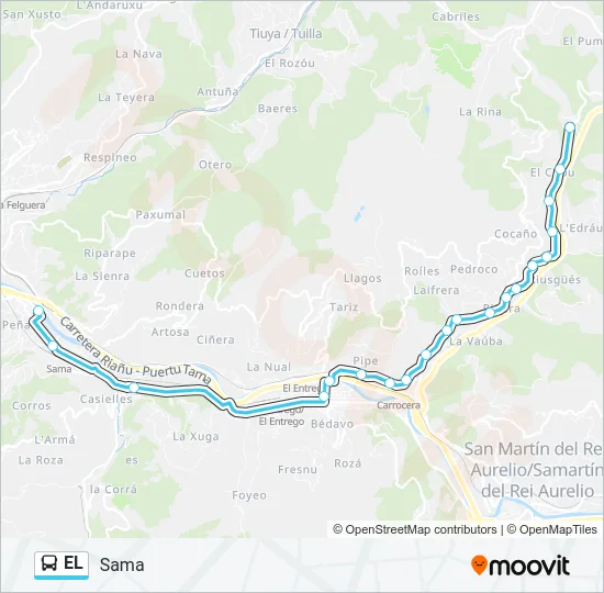 EL Bus Line Map