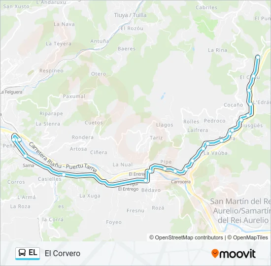 EL Bus Line Map