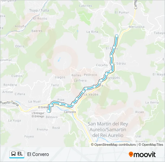 EL Bus Line Map