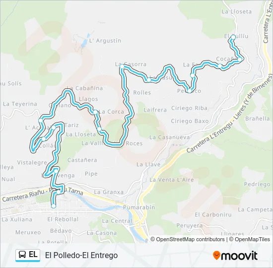 EL Bus Line Map