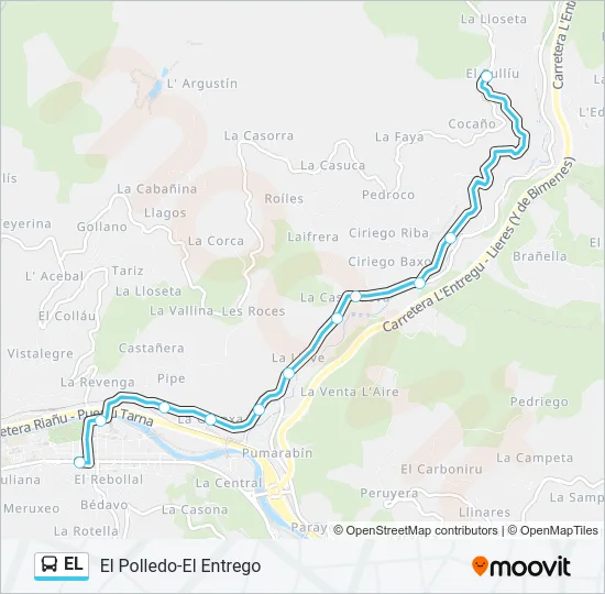 EL Bus Line Map