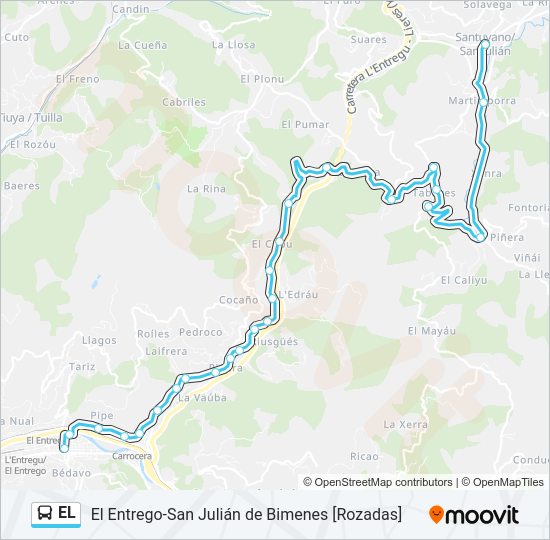 Mapa de EL de autobús
