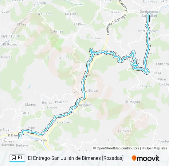 EL Bus Line Map