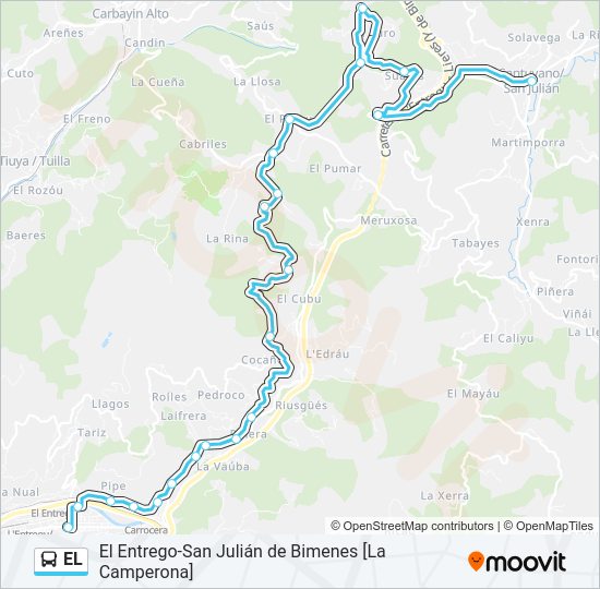 Mapa de EL de autobús