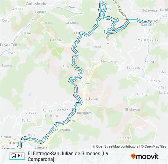 EL Bus Line Map