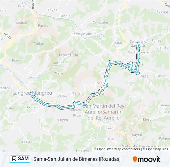 Mapa de SAM de autobús