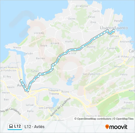 L12 Bus Line Map