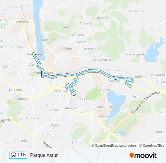 L15 bus Line Map