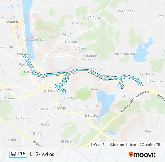L15 Bus Line Map