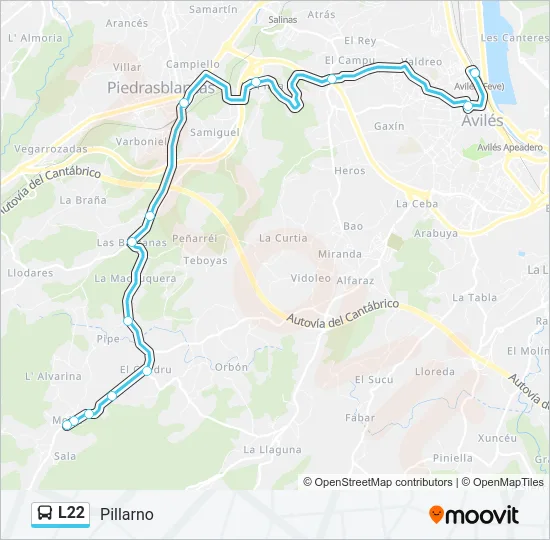L22 Bus Line Map