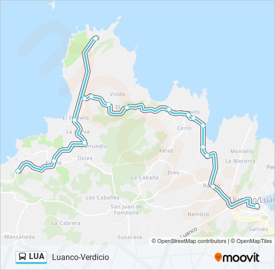 Mapa de LUA de autobús
