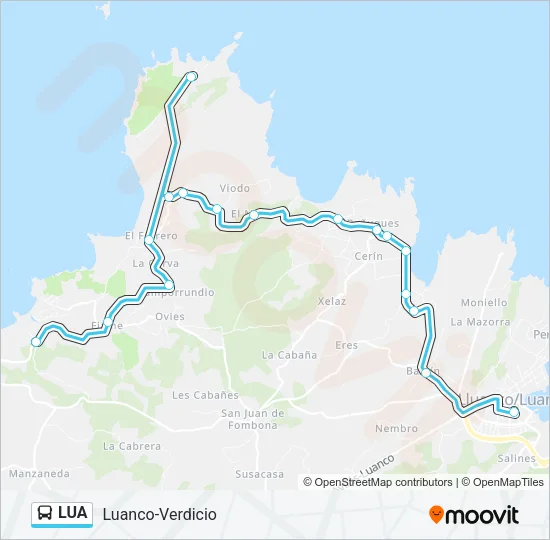 LUA Bus Line Map