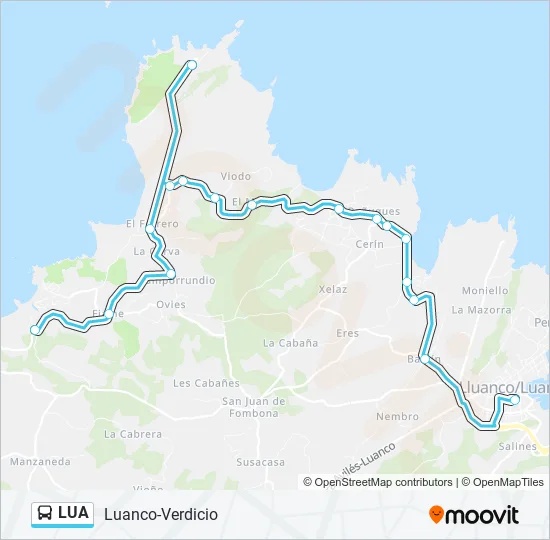 LUA Bus Line Map