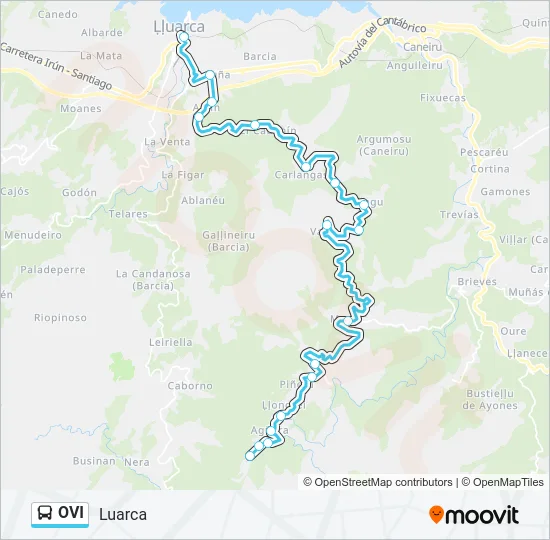 OVI Bus Line Map