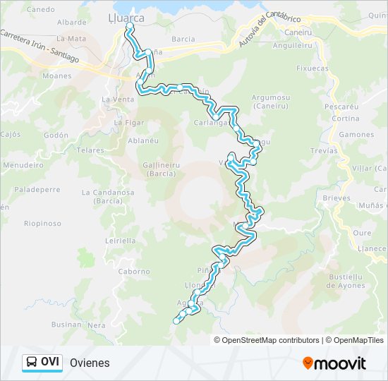 Mapa de OVI de autobús