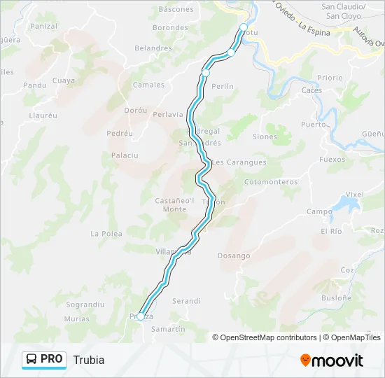 PRO Bus Line Map