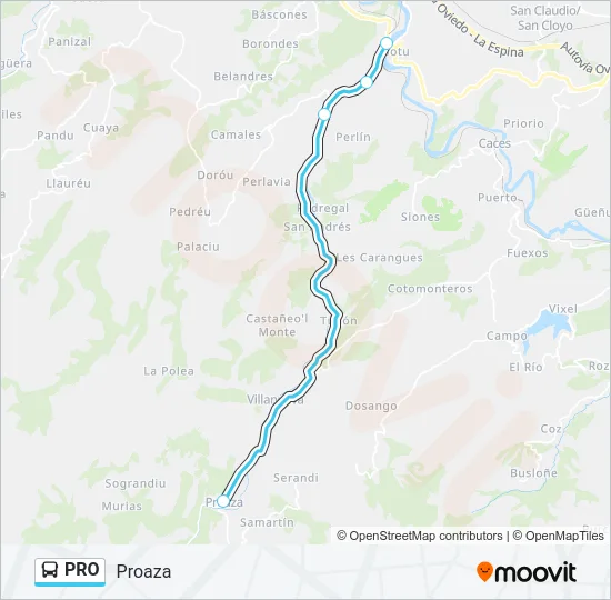 PRO Bus Line Map