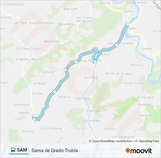 SAM Bus Line Map