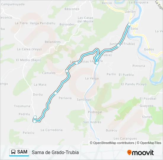 SAM Bus Line Map