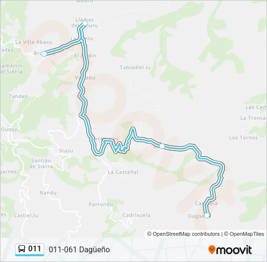 011 Bus Line Map