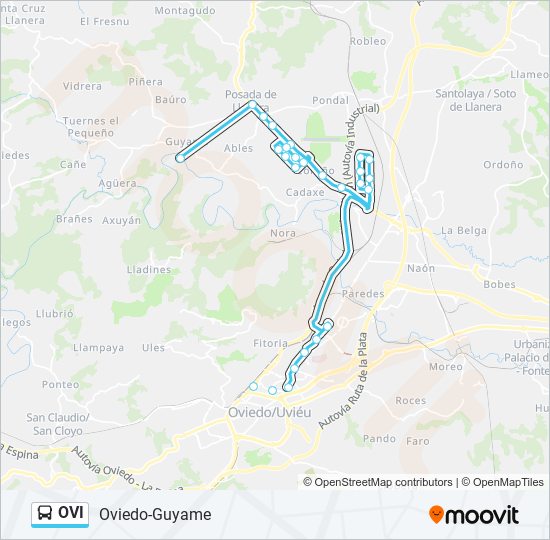 OVI bus Mapa de línia