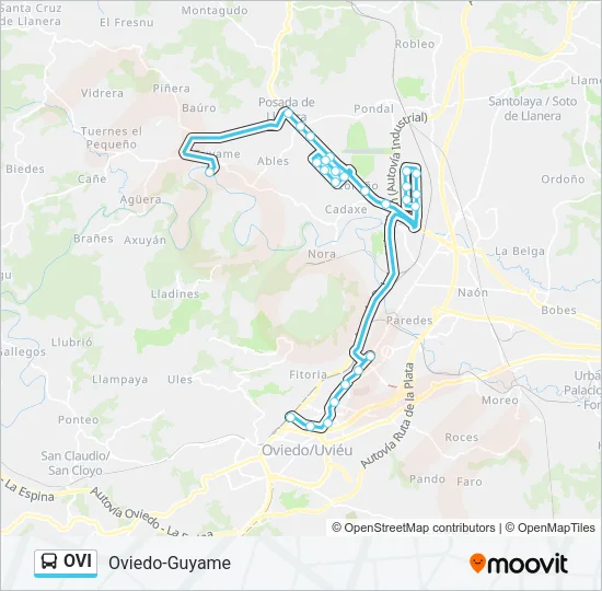 OVI Bus Line Map