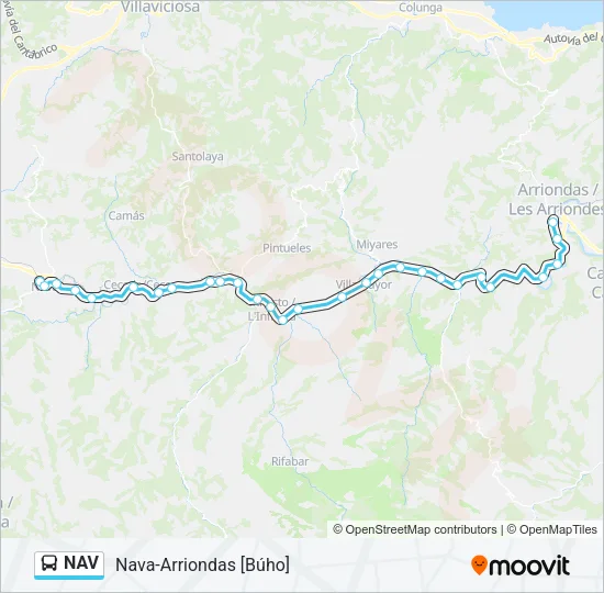 NAV Bus Line Map