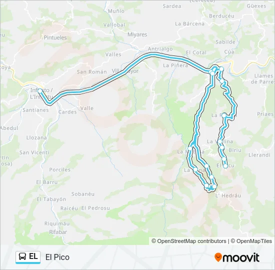 EL Bus Line Map
