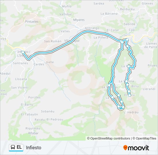 Mapa de EL de autobús