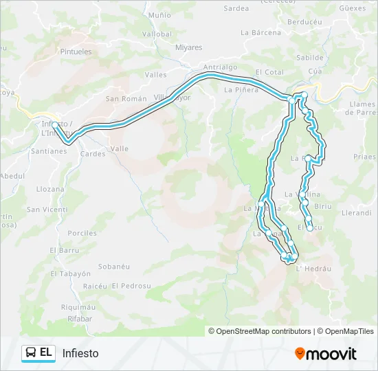 EL Bus Line Map