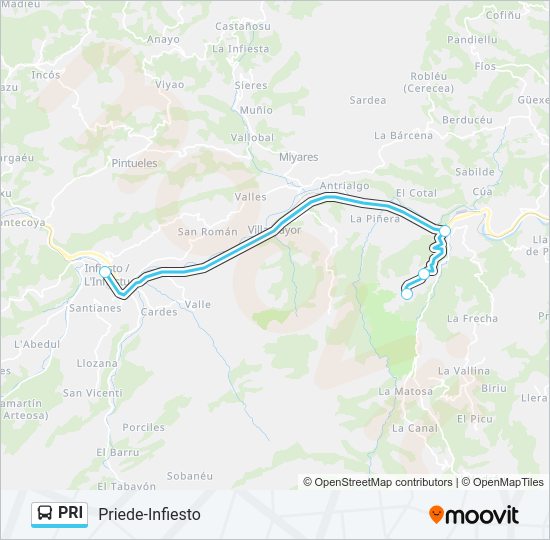 PRI Bus Line Map