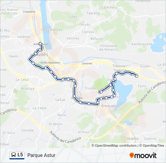 L5 Bus Line Map