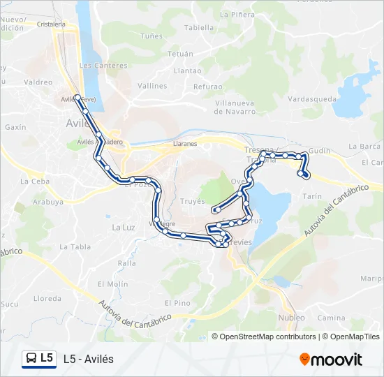 L5 Bus Line Map