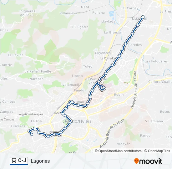 C-J Bus Line Map
