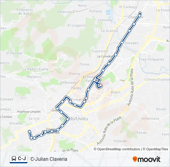 C-J Bus Line Map