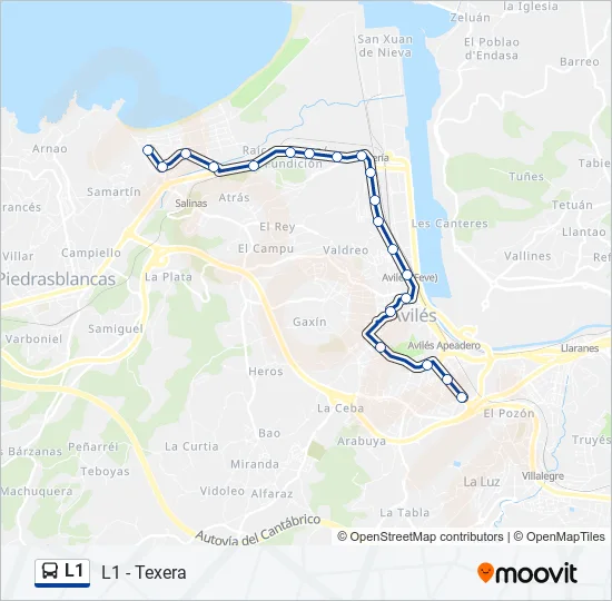 L1 Bus Line Map