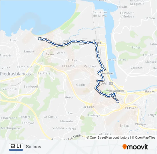 L1 Bus Line Map
